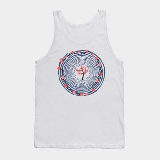 Hearts, spiral with tree Tank Top
